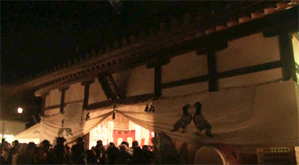 姫路の厄神祭り！男山八幡宮にて！夜の姫路城を眺める！