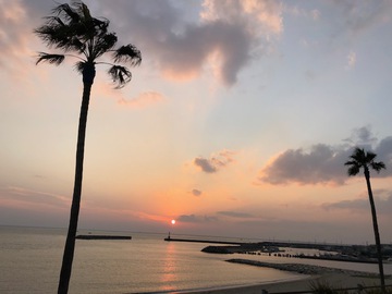 江井ヶ島海岸の夕日