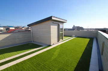 谷八木Ⅲの家、開放的な屋上庭園！
