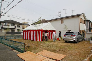 東須磨の家、着工式