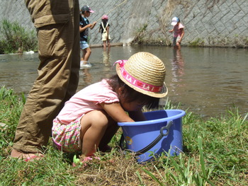 子供川魚釣り体験