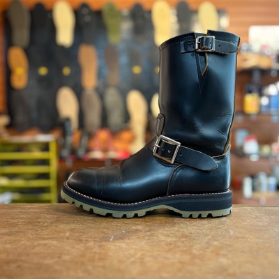 レッドウィング/Redwing専門修理のBECKMAN:2966ソフトトゥ・エンジニアブーツ×Vibram#1276シエラソール+丸洗い