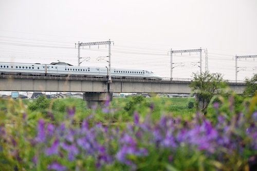 エヴァンゲリオン新幹線　加古川橋梁付近