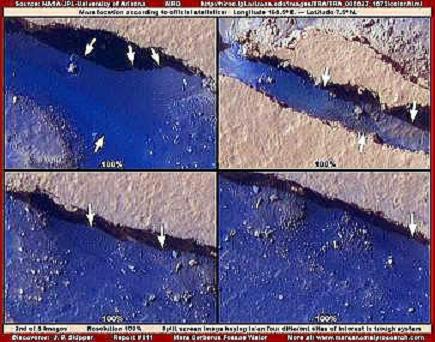 スクープ映像、「火星の川、水が流れている衛星画像」