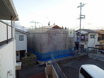 東須磨の家、手上げで作業で上棟！