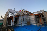 平荘の家　大工工事中で、構造見学会の開催！