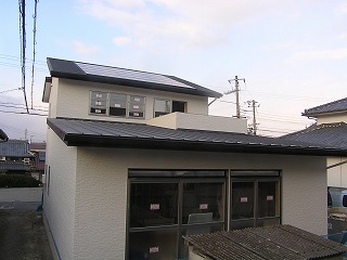 松江Ⅱの家、外装が完成