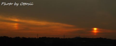 不思議な夕焼け　｢(ﾟﾍﾟ)ありゃ?