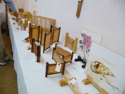 竹細工展にて