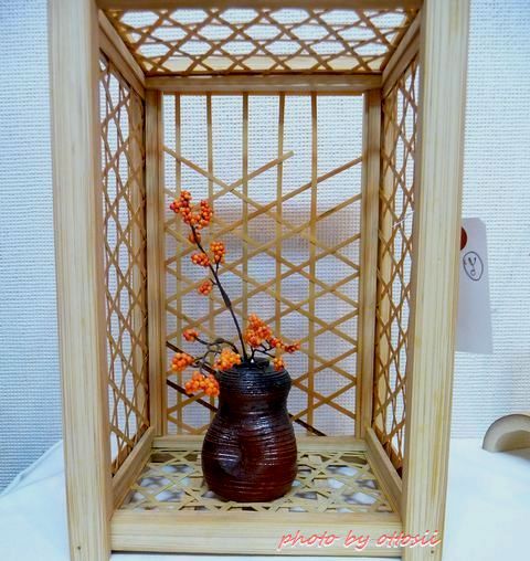 竹細工展にて
