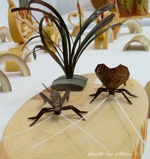 竹細工展にて