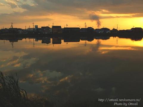 夕焼け×２