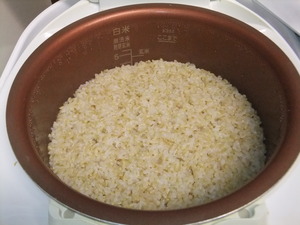 久しぶりに玄米ご飯を！